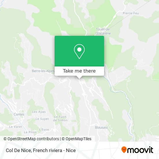 Col De Nice map