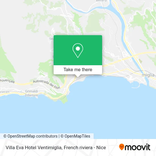 Villa Eva Hotel Ventimiglia map