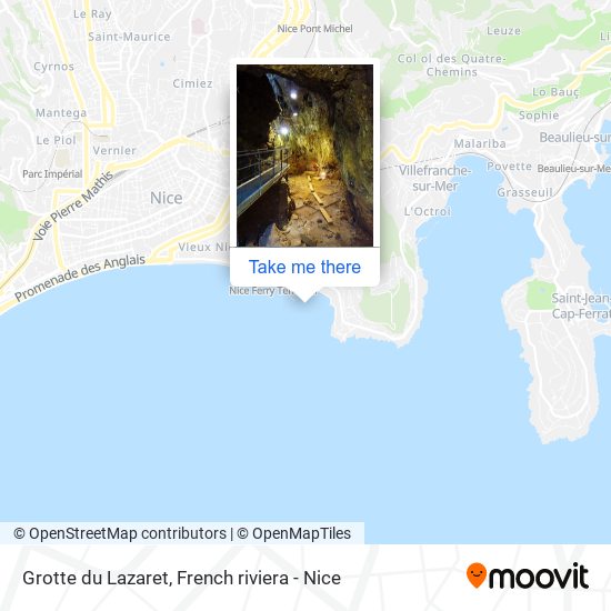 Grotte du Lazaret map