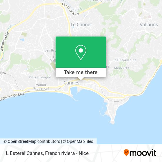 L Esterel Cannes map