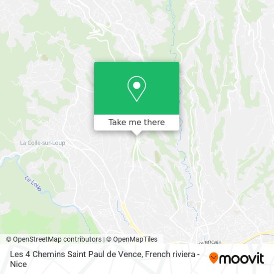 Les 4 Chemins Saint Paul de Vence map