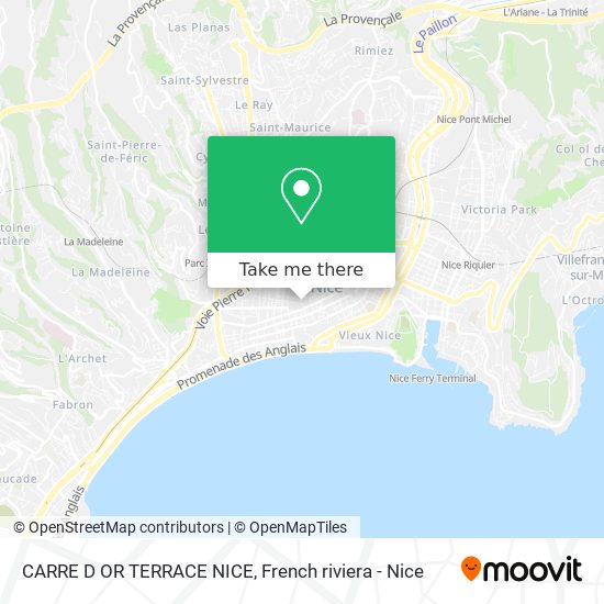 CARRE D OR TERRACE NICE map