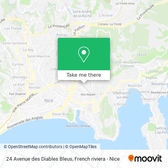 Mapa 24 Avenue des Diables Bleus