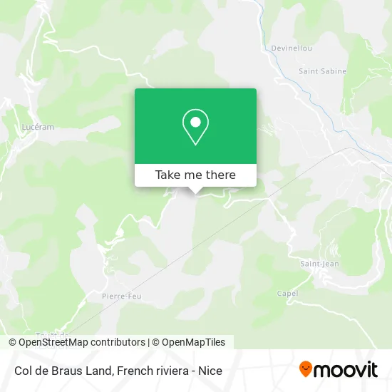 Col de Braus Land map