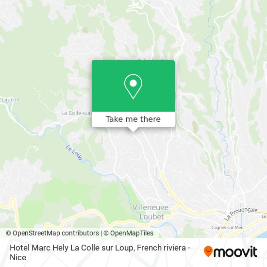 Hotel Marc Hely La Colle sur Loup map