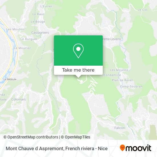 Mont Chauve d Aspremont map
