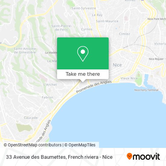 Mapa 33 Avenue des Baumettes