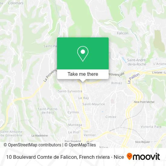 10 Boulevard Comte de Falicon map