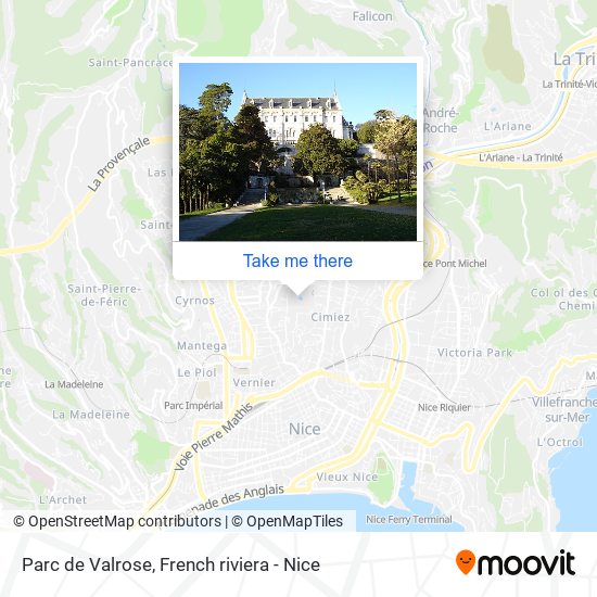 Parc de Valrose map