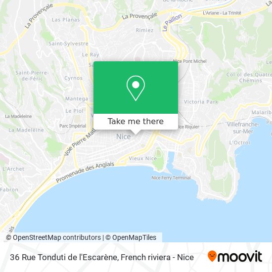 Mapa 36 Rue Tonduti de l'Escarène