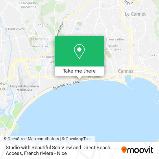Studio with Beautiful Sea View and Direct Beach Access map
