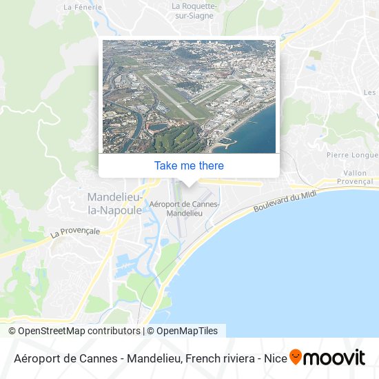 Mapa Aéroport de Cannes - Mandelieu