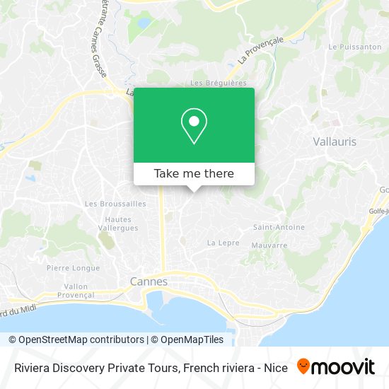 Riviera Discovery Private Tours map