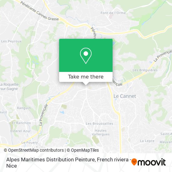 Mapa Alpes Maritimes Distribution Peinture