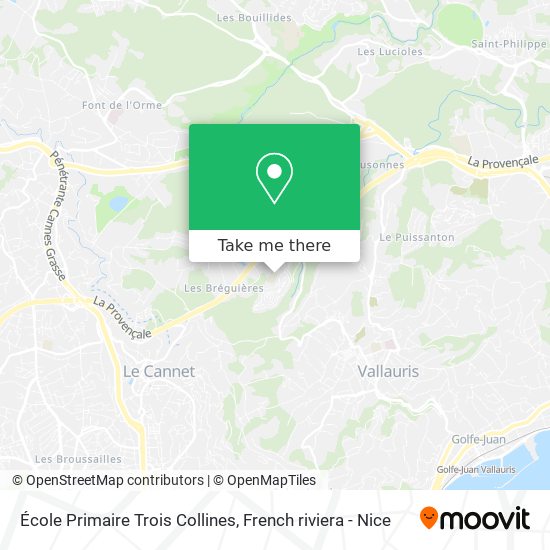 Mapa École Primaire Trois Collines