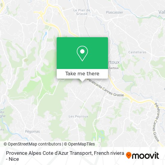 Mapa Provence Alpes Cote d'Azur Transport