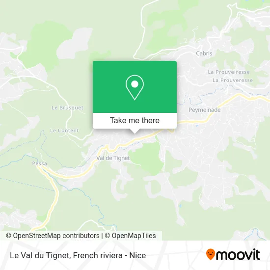 Le Val du Tignet map