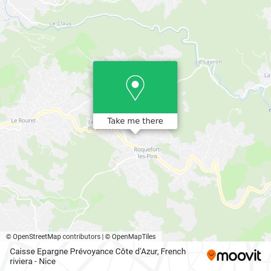 Mapa Caisse Epargne Prévoyance Côte d'Azur