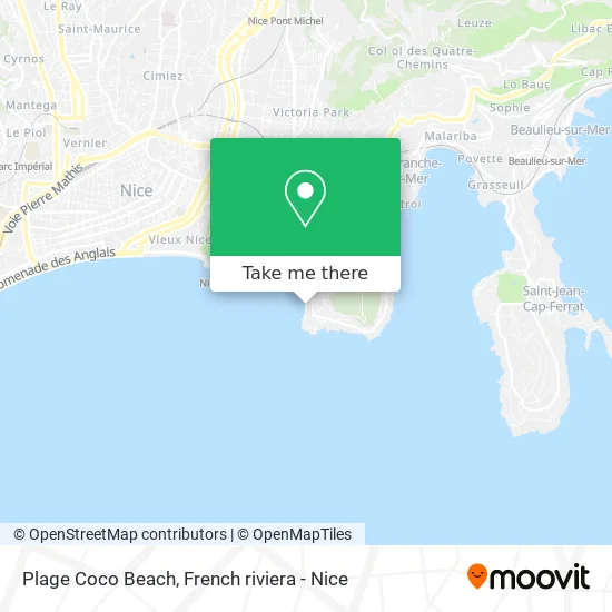 Plage Coco Beach map