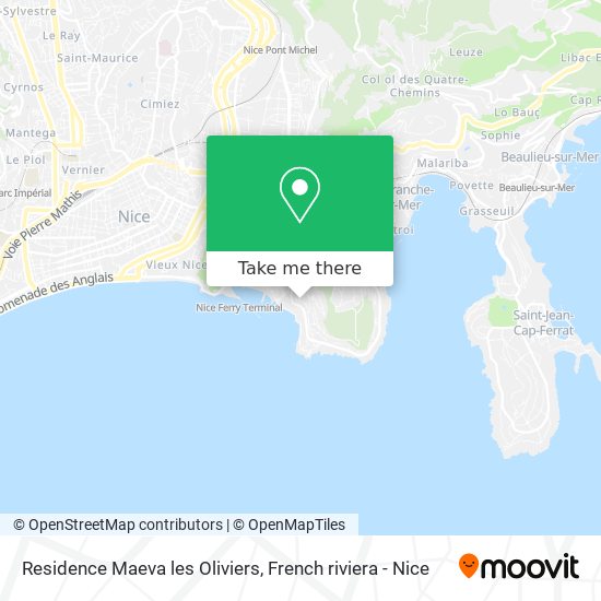 Mapa Residence Maeva les Oliviers