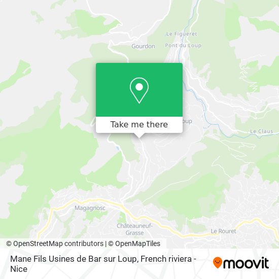 Mapa Mane Fils Usines de Bar sur Loup