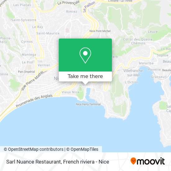 Mapa Sarl Nuance Restaurant