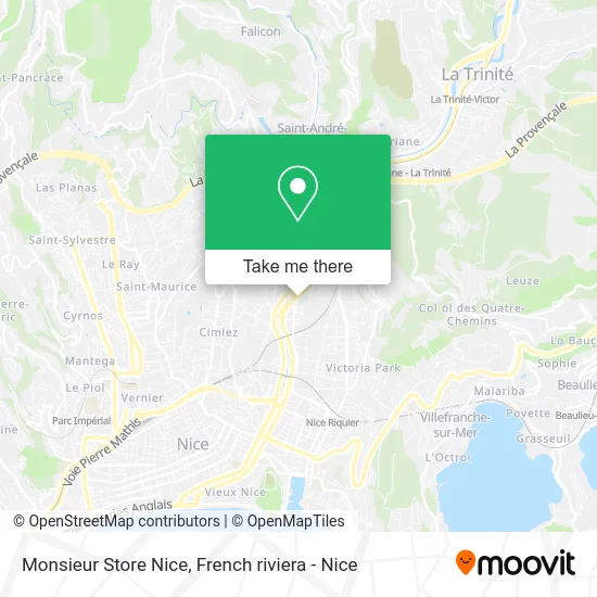 Monsieur Store Nice map