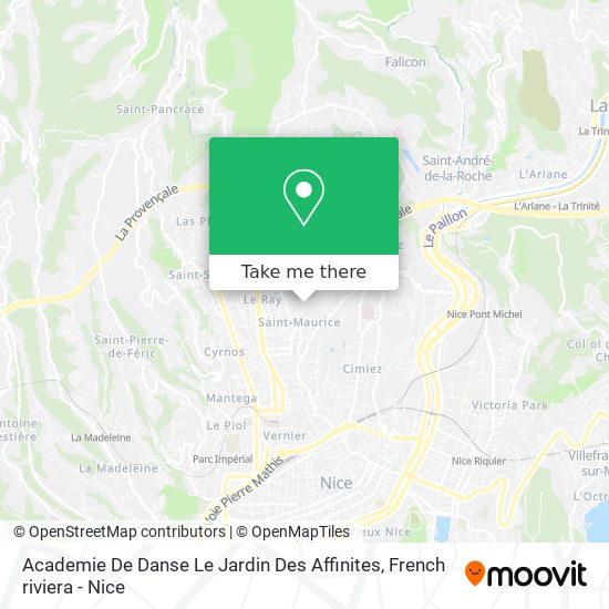 Academie De Danse Le Jardin Des Affinites map