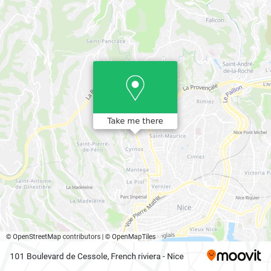 Mapa 101 Boulevard de Cessole