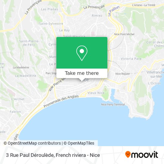 Mapa 3 Rue Paul Déroulède