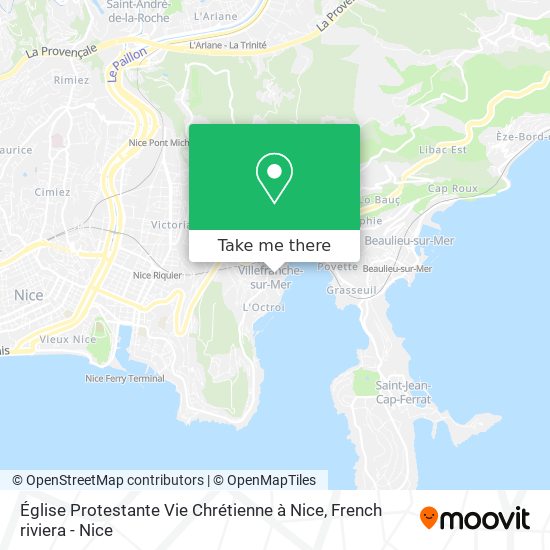 Église Protestante Vie Chrétienne à Nice map