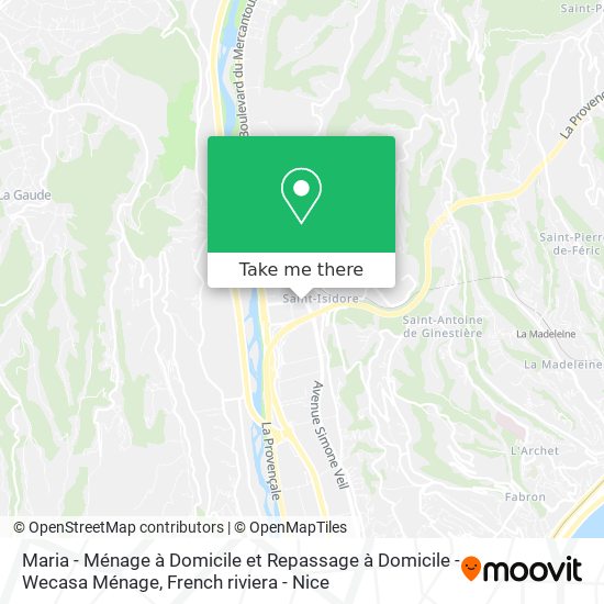 Maria - Ménage à Domicile et Repassage à Domicile - Wecasa Ménage map
