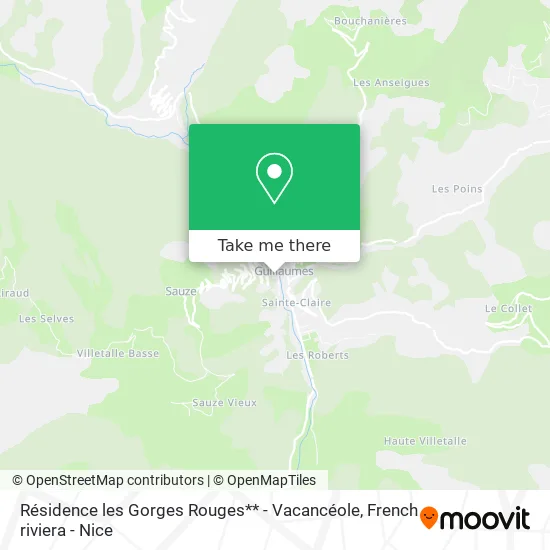 Résidence les Gorges Rouges** - Vacancéole map
