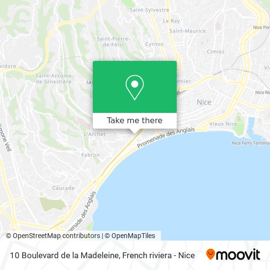 Mapa 10 Boulevard de la Madeleine