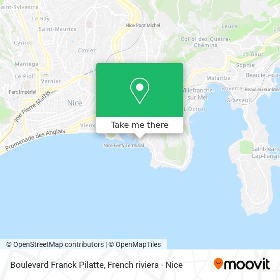 Mapa Boulevard Franck Pilatte