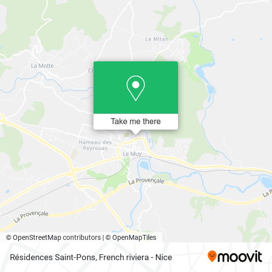 Mapa Résidences Saint-Pons