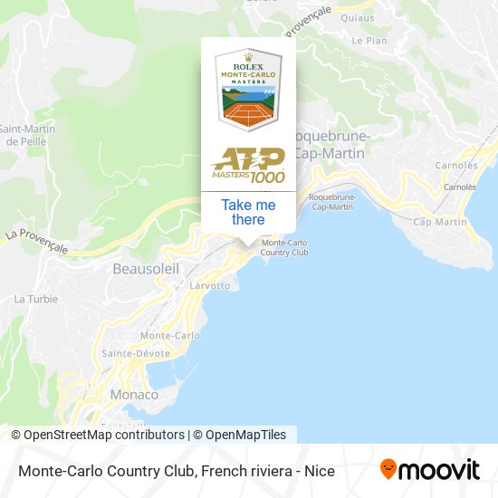 Mapa Monte-Carlo Country Club