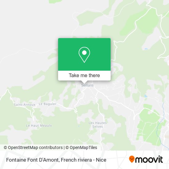 Mapa Fontaine Font D'Amont