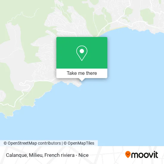 Calanque, Milieu map