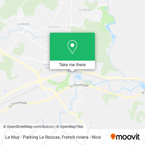 Le Muy - Parking Le Roucas map