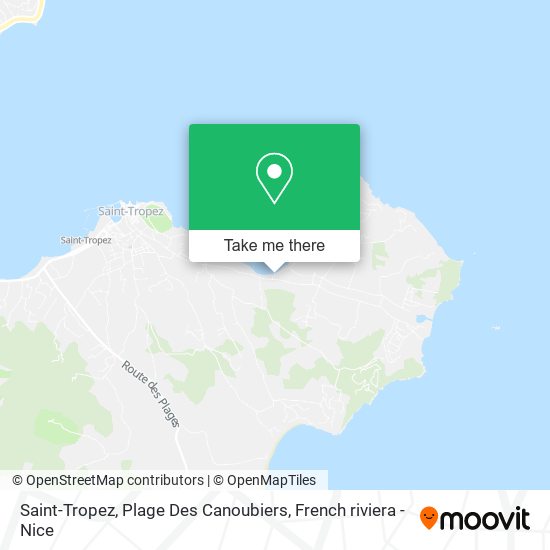 Saint-Tropez, Plage Des Canoubiers map
