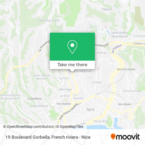 Mapa 19 Boulevard Gorbella