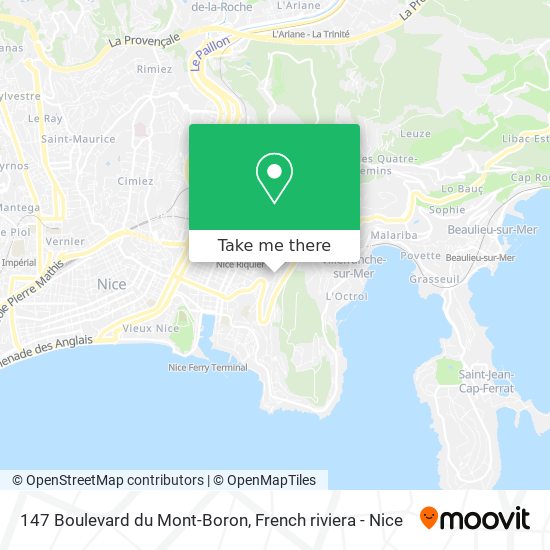 147 Boulevard du Mont-Boron map