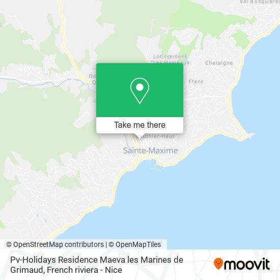 Pv-Holidays Residence Maeva les Marines de Grimaud map