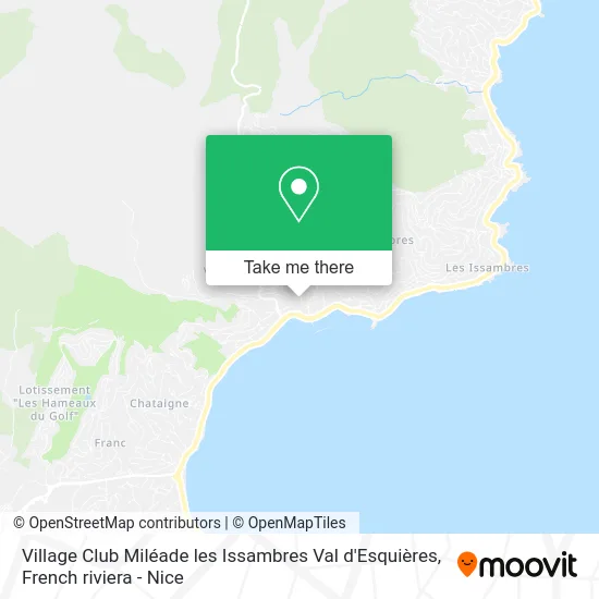 Village Club Miléade les Issambres Val d'Esquières map