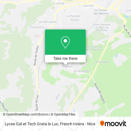 Lycee Gal et Tech Greta le Luc map