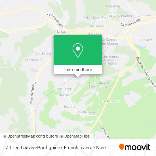Z.I. les Lauves-Pardiguière map