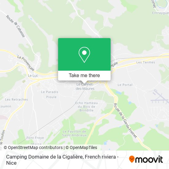 Camping Domaine de la Cigalière map
