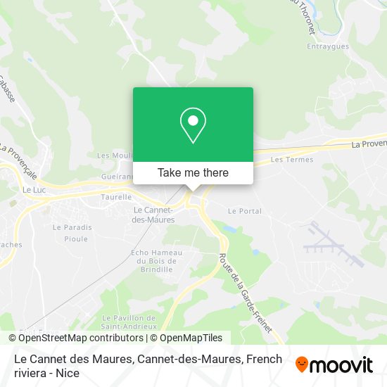 Mapa Le Cannet des Maures, Cannet-des-Maures