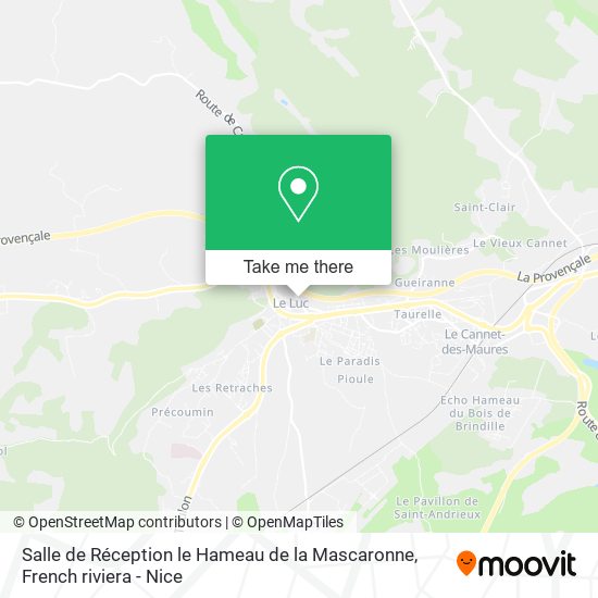 Salle de Réception le Hameau de la Mascaronne map